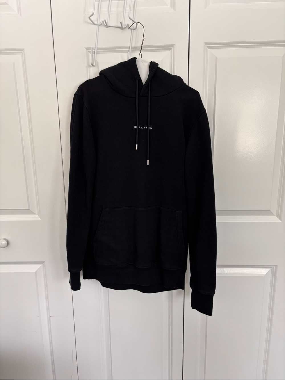 1017 ALYX 9SM Black Pullover Hoodie with Subtle Logo